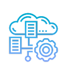 Cloud-Native icon representing scalable cloud infrastructure